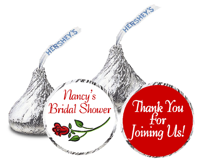 Hersheys Kiss Bridal Shower Labels